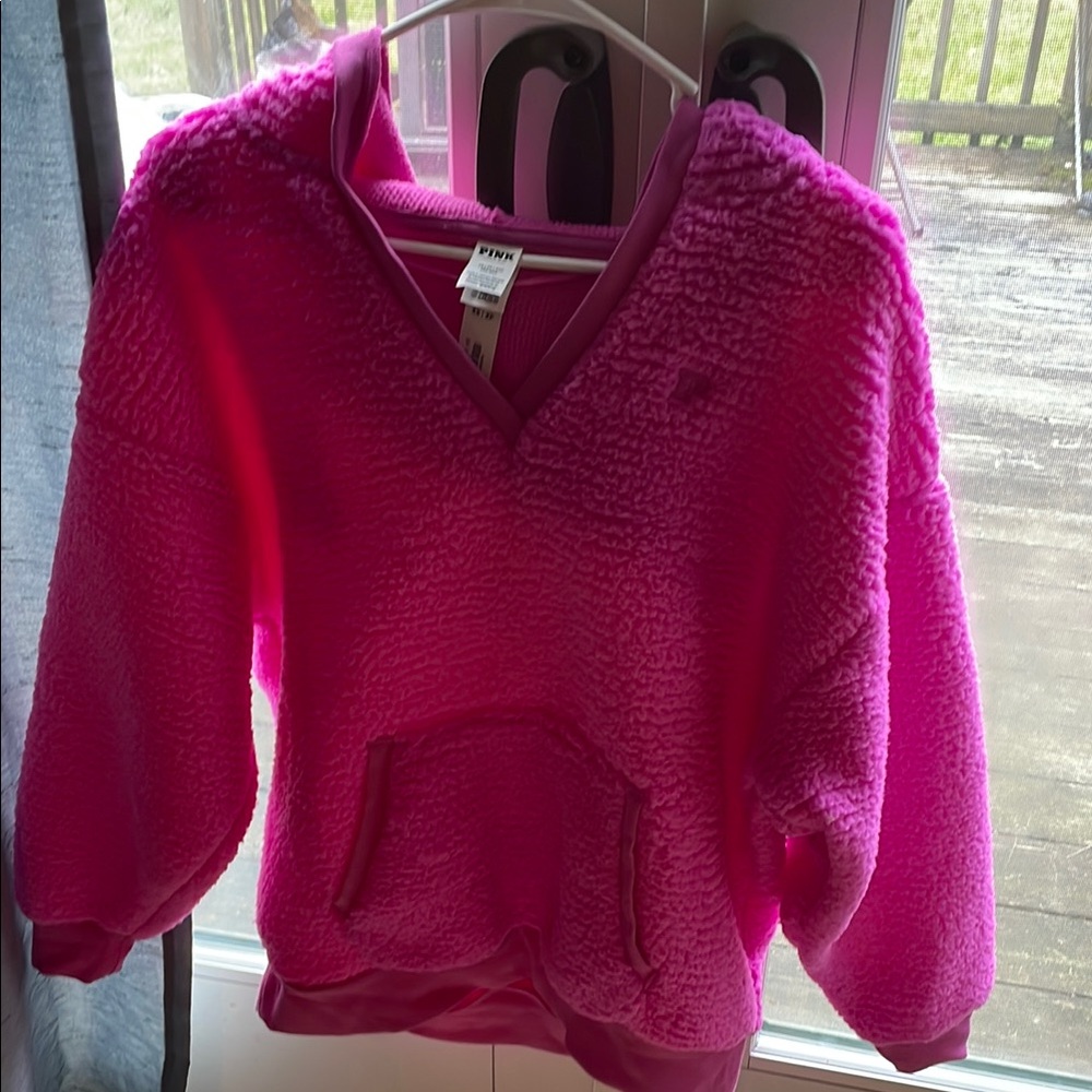 PINK Victoria's Secret Fuzzy Pink Hoodie